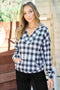 Black & Ivory Plaid Hoodie