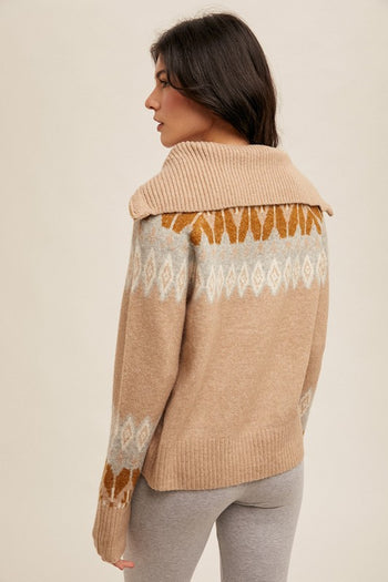 Nights By The Fire Cozy Taupe Zip Up