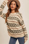 Gray & Brown Alpine Sweater