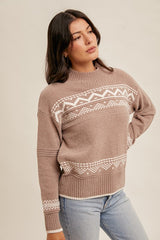 Soft Mock Nordic Sweater