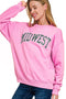 Midwest Bright Mauve Fleece Sweatshirt