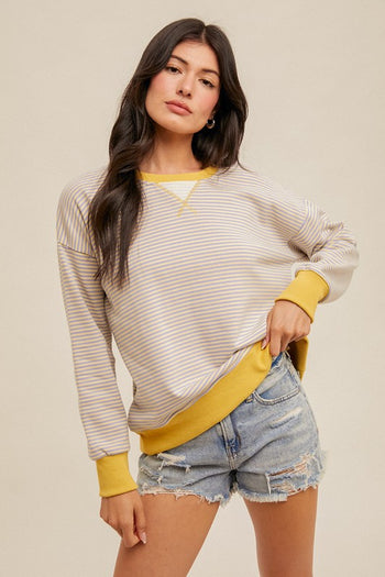 Live In The Moment Striped Pullovers - 2 Colors!