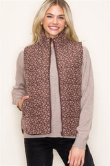 Floral Puffer Vests - 2 Colors!