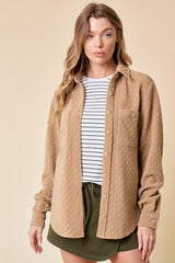 Camel Textured Shacket