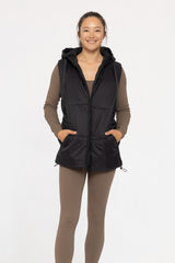 Mono B Hooded Zip Up Puffer Vests - 3 Colors!