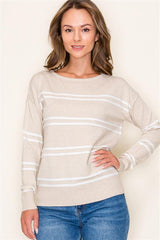 The Annie Textured Striped Pullovers - 3 Colors!