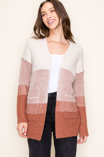 Ribbed Colorblock Cardigans - 3 Colors!