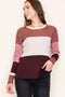 Cranberry Cocktail Layering Long Sleeve Top