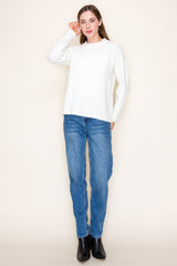 Marshmallow Basic Crew Neck Sweater