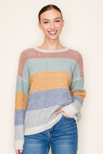 Thanksgiving Ready Colorblock Sweater