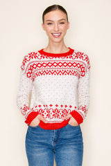 Red Fair Isle Pullover - FINAL SALE