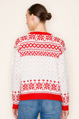 Red Fair Isle Pullover - FINAL SALE