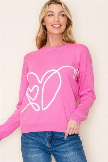 In My Heart Pink Pullover