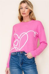 In My Heart Pink Pullover