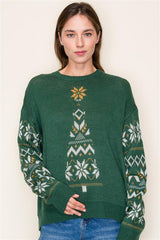 Green Faire Isle Tree Sweater - FINAL SALE