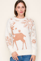 Fluffy Reindeer Sweater