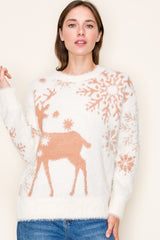 Fluffy Reindeer Sweater