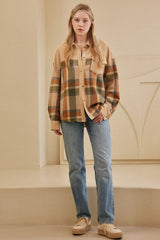 Up The Mountain Plaid & Corduroy Shacket