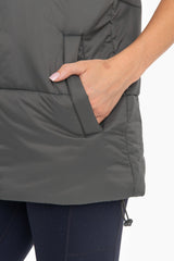 Mono B Hooded Zip Up Puffer Vests - 3 Colors!