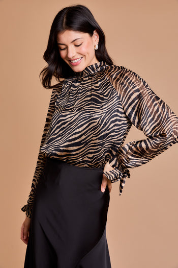 Animal Print Tie Back Top- FINAL SALE