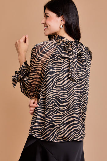 Animal Print Tie Back Top- FINAL SALE