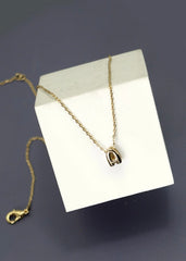 Gold Mini Bubble Initial Necklaces