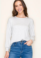 Soft Lightweight Long Sleeve Basic Tops - 2 Colors!