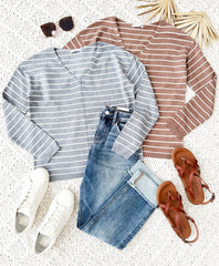 The Rosalie Striped Pullovers - 2 Colors!