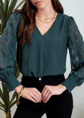 Victoria Button Back Blouses - 2 Colors!