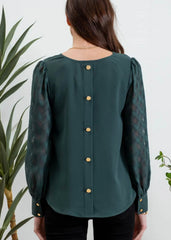 Victoria Button Back Blouses - 2 Colors!