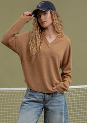 Notch Neck Knit Top - 3 Colors!