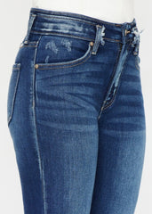 Kan Can High Rise Ankle Skinny Release Hem Jeans