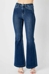 Judy Blue High Waist Angled Side Seam Detail Flare Jeans