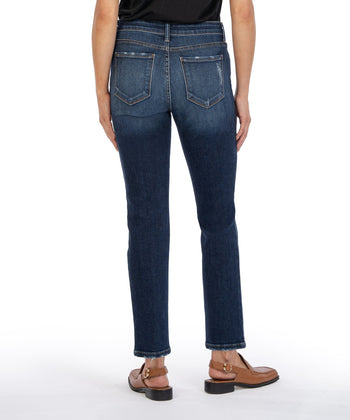 LONG KUT Reese High Rise Fab Ab Ankle Straight Leg Jean