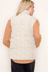 Floral Puffer Vests - 2 Colors!