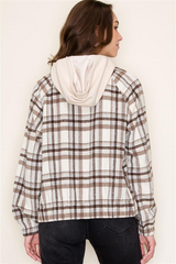 The Andi Plaid Hooded Shacket - 3 Colors!