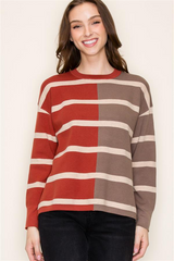 Shades of Fall Contrast Pullovers - 2 Colors!