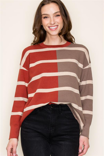 Shades of Fall Contrast Pullovers - 2 Colors!