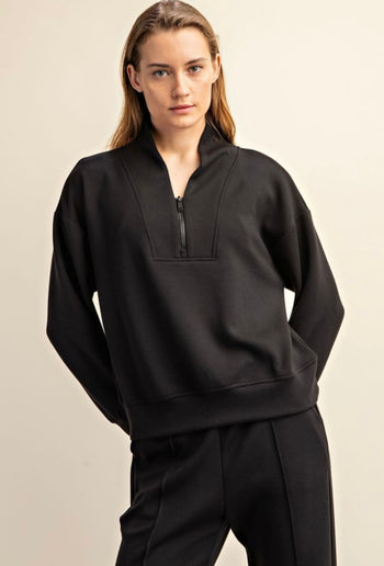 Luxe Scuba Half Zip Pullovers - 3 Colors!