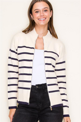 Classic Cozy Striped Sweater Jackets - 2 Colors!