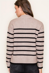 Classic Cozy Striped Sweater Jackets - 2 Colors!