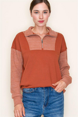 Knit Half Zip Collared Tops - 3 Colors!