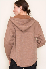 Ribbed Pocket Hooded Shackets - 4 Colors!