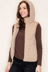 Quilted Hooded Vests - 3 Colors!