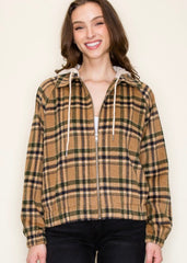 The Andi Plaid Hooded Shacket - 3 Colors!