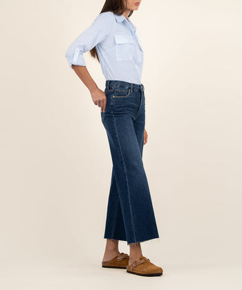 KUT High Rise Meg Fab Ab Wide Leg Jeans