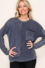 Washed Textured Sweaters - 3 Colors!