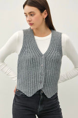 Ribbed Sweater Vest