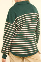 Relaxed Causal Striped Knit Tops - 2 Colors!