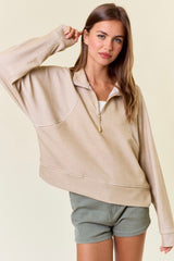 Sand Half Zip Sweatshirt